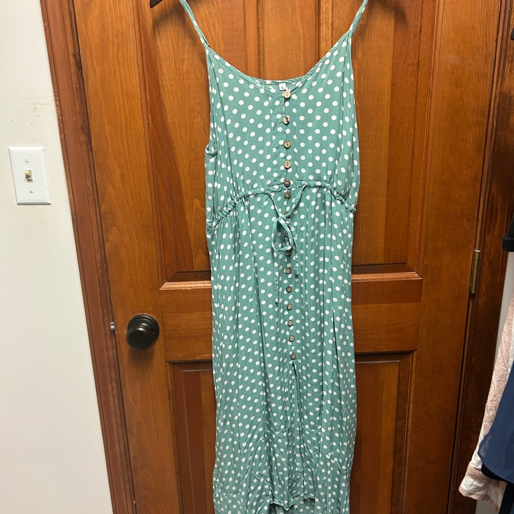Polka Dot Button-Down Dress